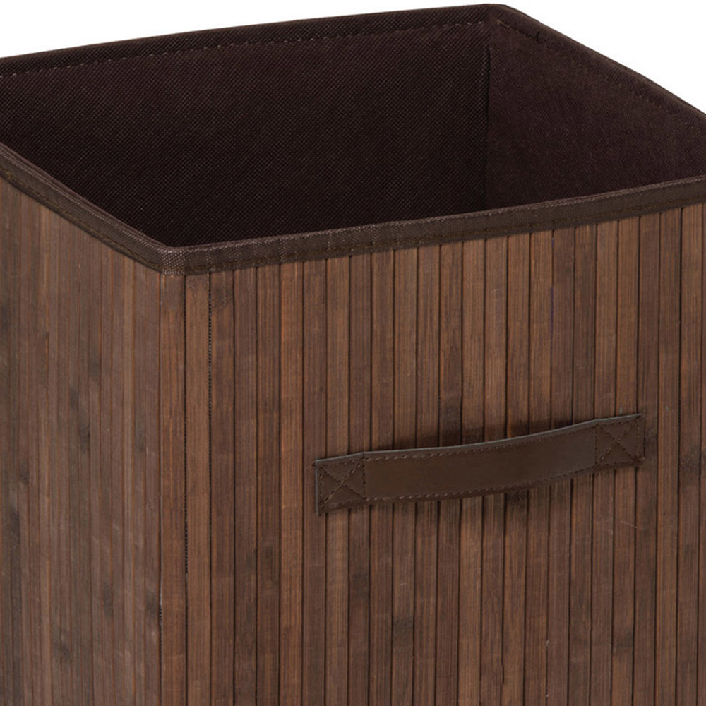 Premier Housewares Kankyo Dark Brown Bamboo Storage Box with Handles Image 6