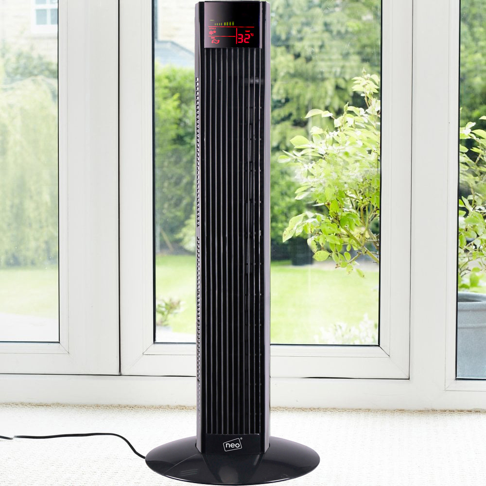 Neo Black Free Standing Tower Fan Remote Control 36 inch Image 2