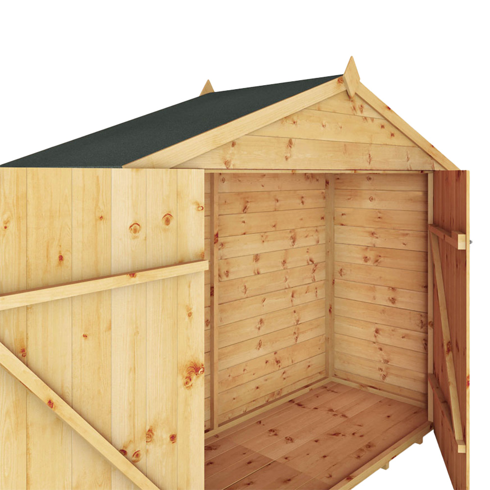 Mercia 3 x 7ft Double Door Tongue and Groove Apex Bike Shed Image 5