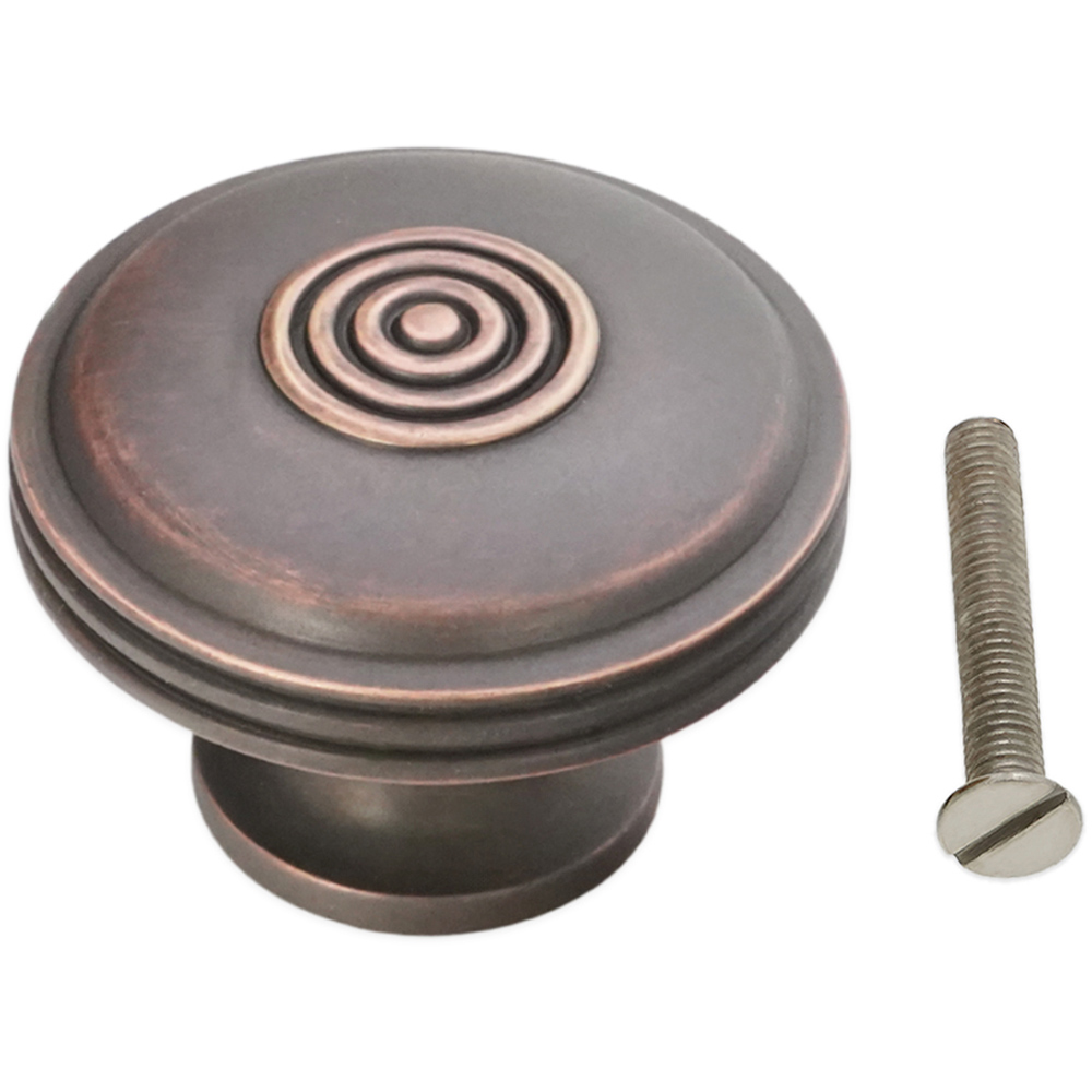 Spira Brass Bloxwich Aged Bronze Large 41mm Cupboard Knob Image 3