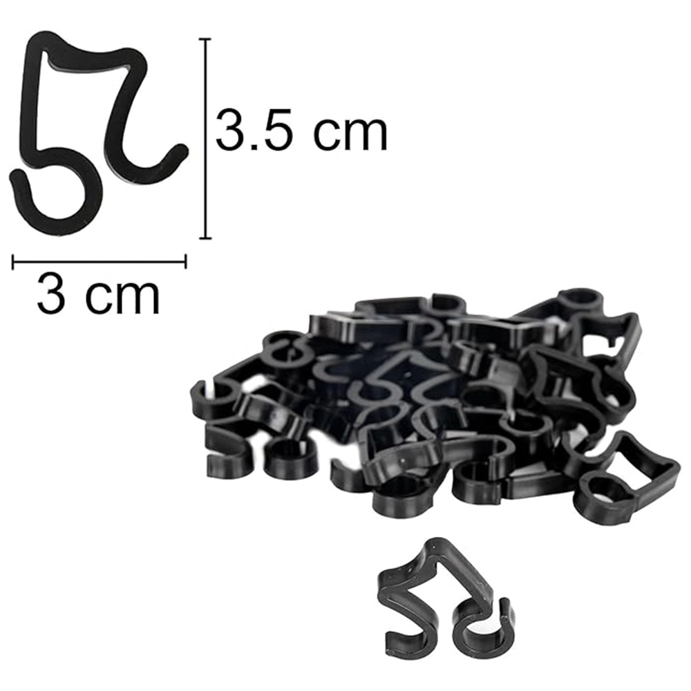 Shatchi Black Outdoor Gutter Hooks 24 Pack Image 4