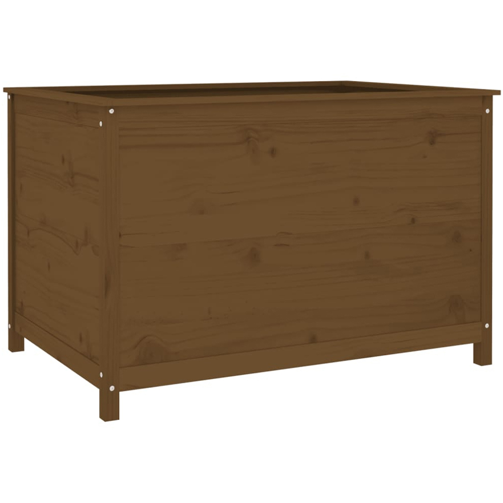 vidaXL Brown Pine Wood Raised Garden Bed 78 x 119.5 x 82.5cm Image 1