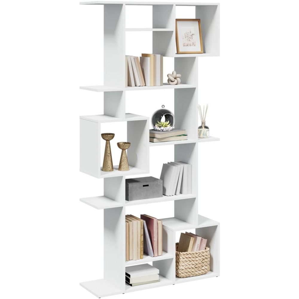vidaXL 9 Shelf White Bookcase Image 4