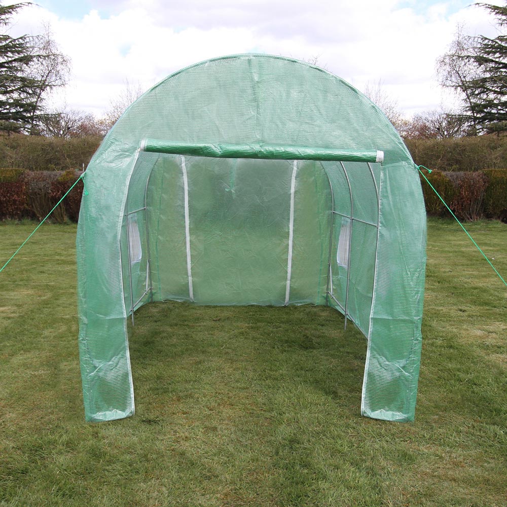 MonsterShop Green PE Cover 6.6 x 9.8ft Polytunnel Greenhouse Image 3