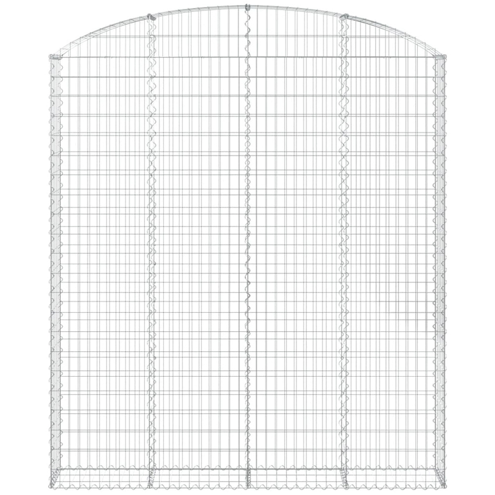 vidaXL Silver Galvanised Iron Gabion Basket 200 x 30 x 220/240cm Image 3