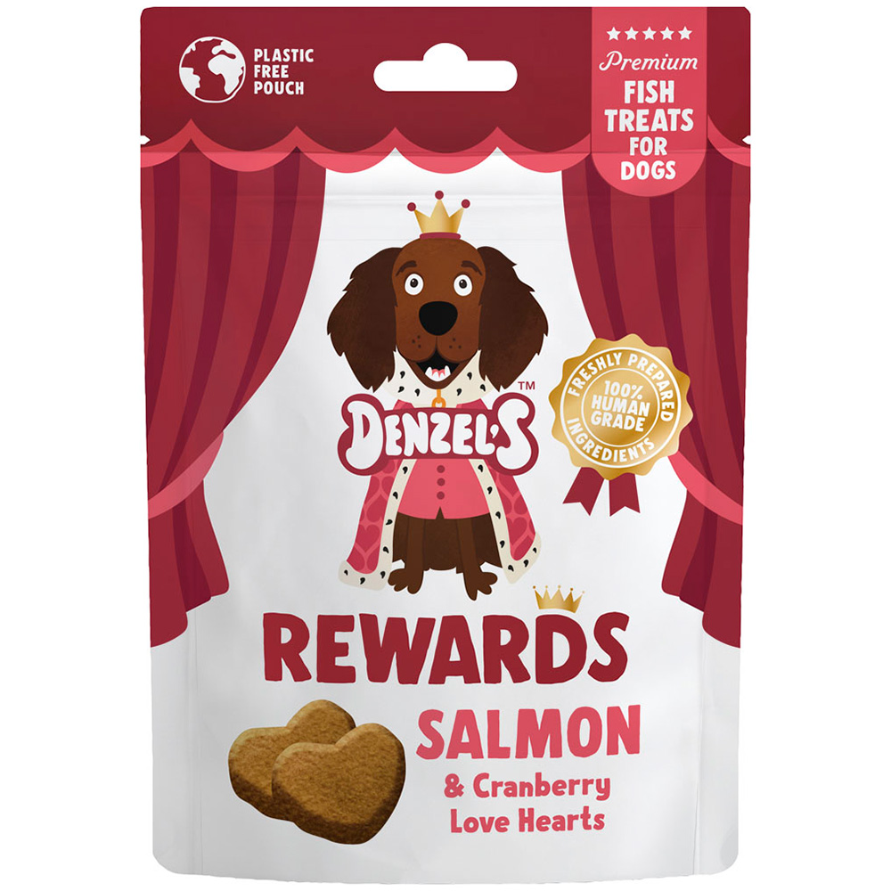 Denzels Rewards Salmon and Cranberry Love Heart's 70g Image