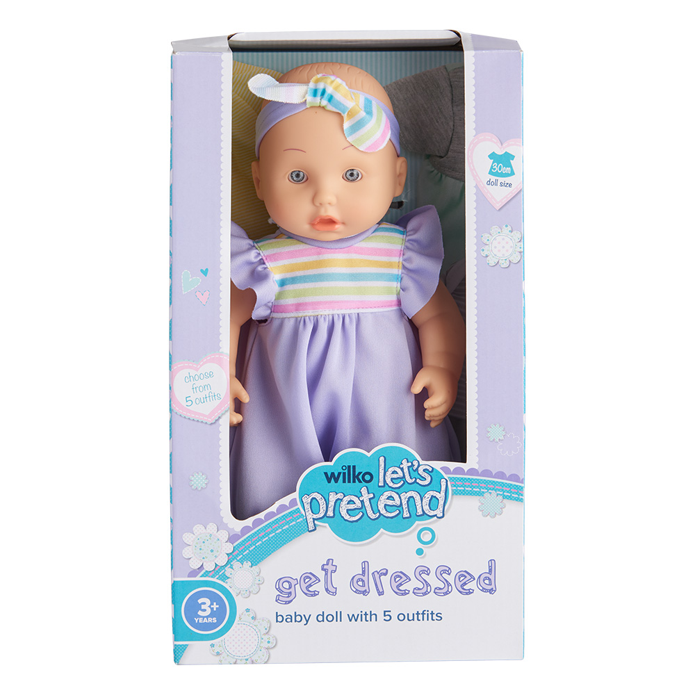 Wilko Get Dressed Baby Doll with 5 Outfits Image 4