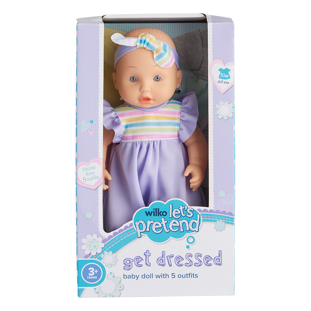 Wilko Get Dressed Baby Doll with 5 Outfits Wilko