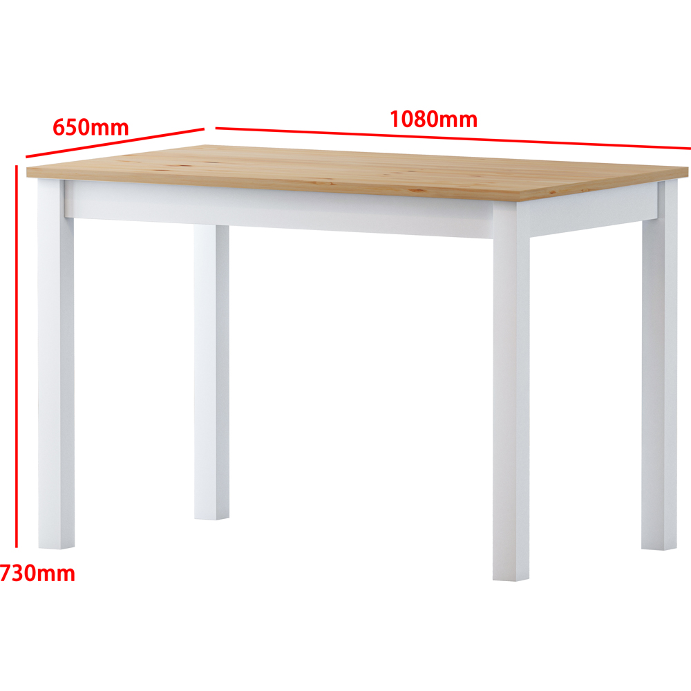 Comfy Living 4 Seater Wooden Dining Set Grey Image 4