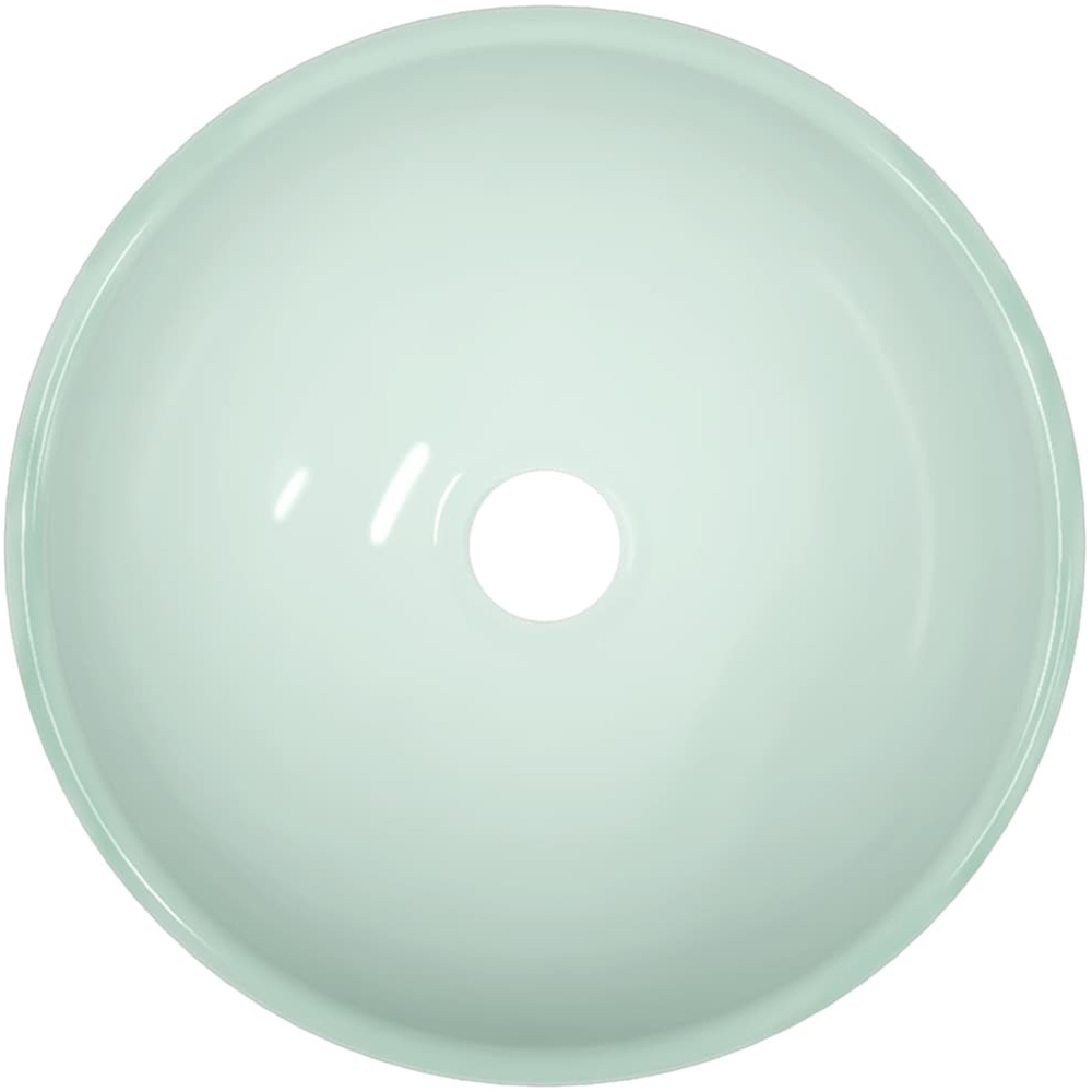 vidaXL White Tempered Glass Round Wash Basin 120 x 300mm Image 2