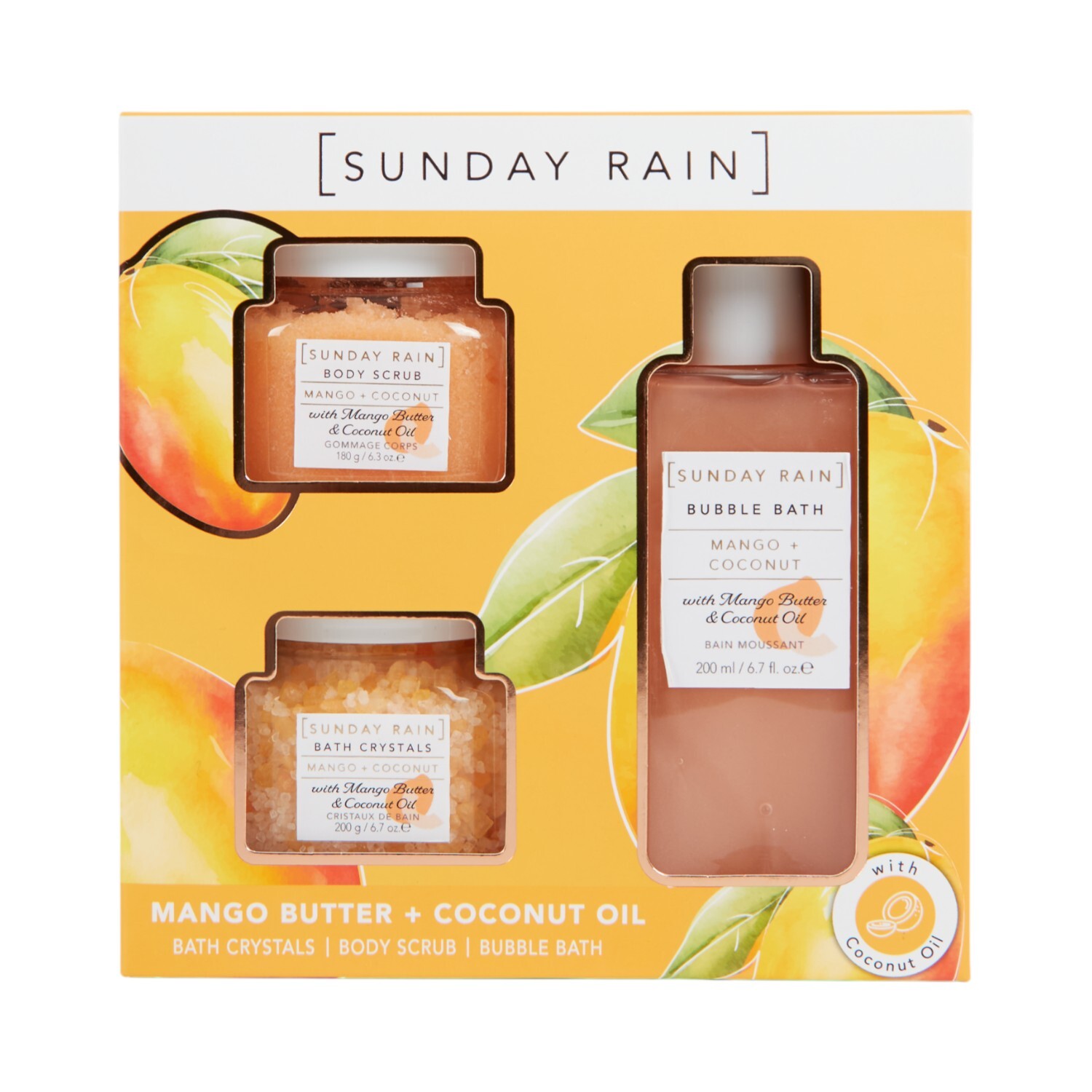 Sunday Rain Mango and Coconut Bath Trio Image 1