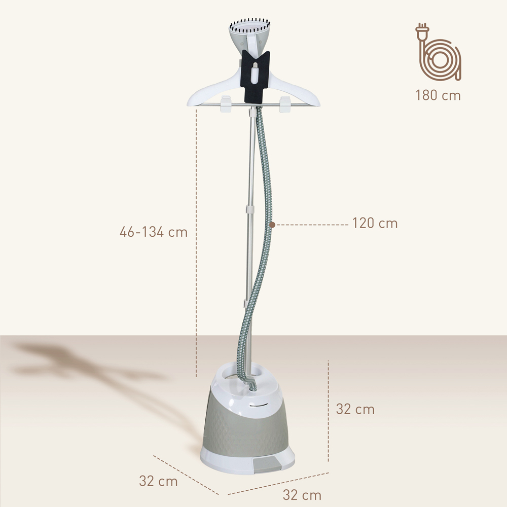 HOMCOM Grey Garment Steamer 8L Image 9