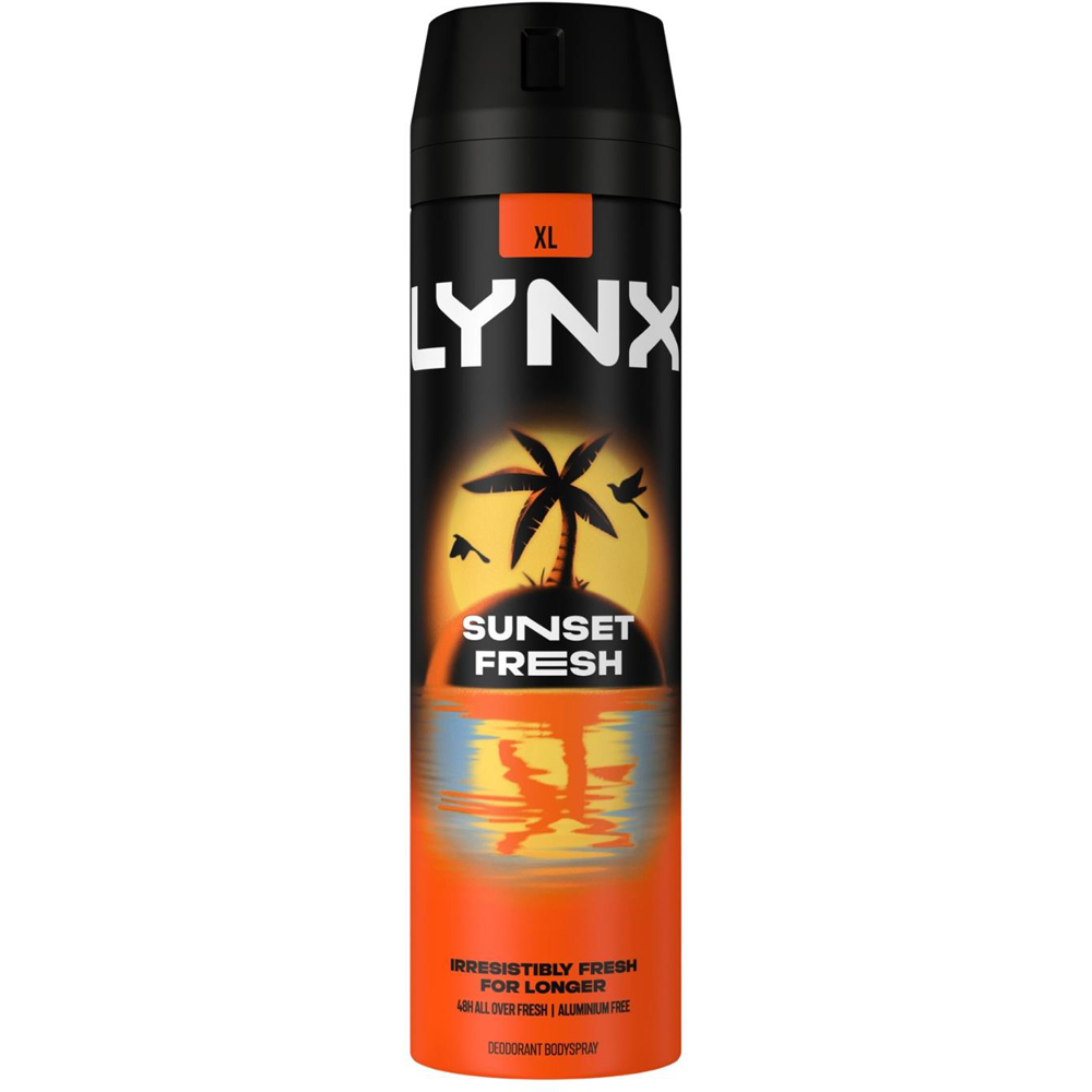 Lynx XL Sunset Fresh Men's Mango and Mandarin 48H Sweat Protection Deodorant Body Spray 200ml 3 Pack Image 2