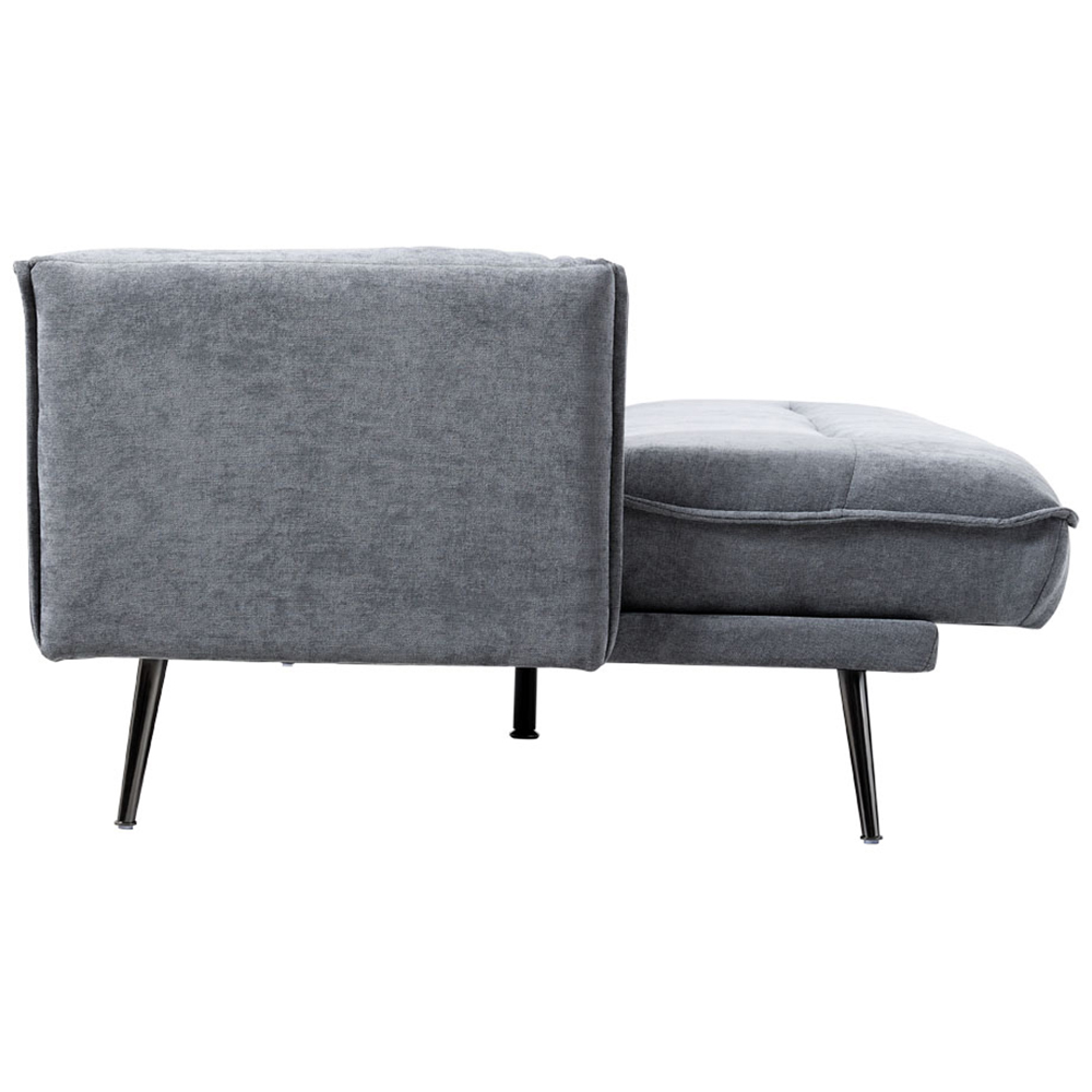 H&O Direct 3 Seater Grey Contemporary Convertible Sofa Bed Image 4