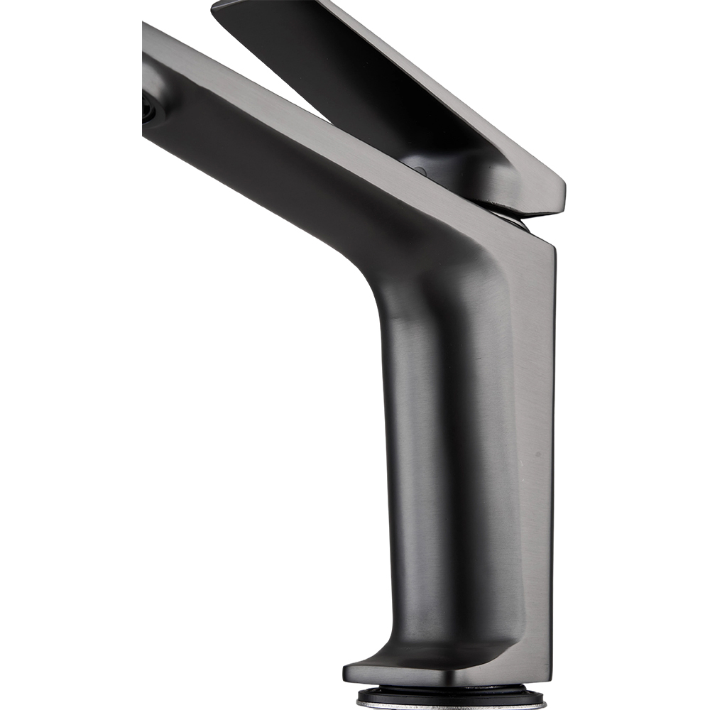 Living and Home Gunmetal Grey Metal Single Lever Basin Mixer Tap Image 5
