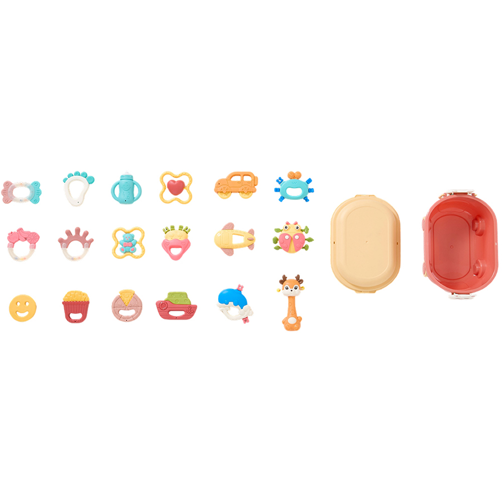 H&O Direct 18 Piece Baby Rattle and Teether Toys Set Image 2