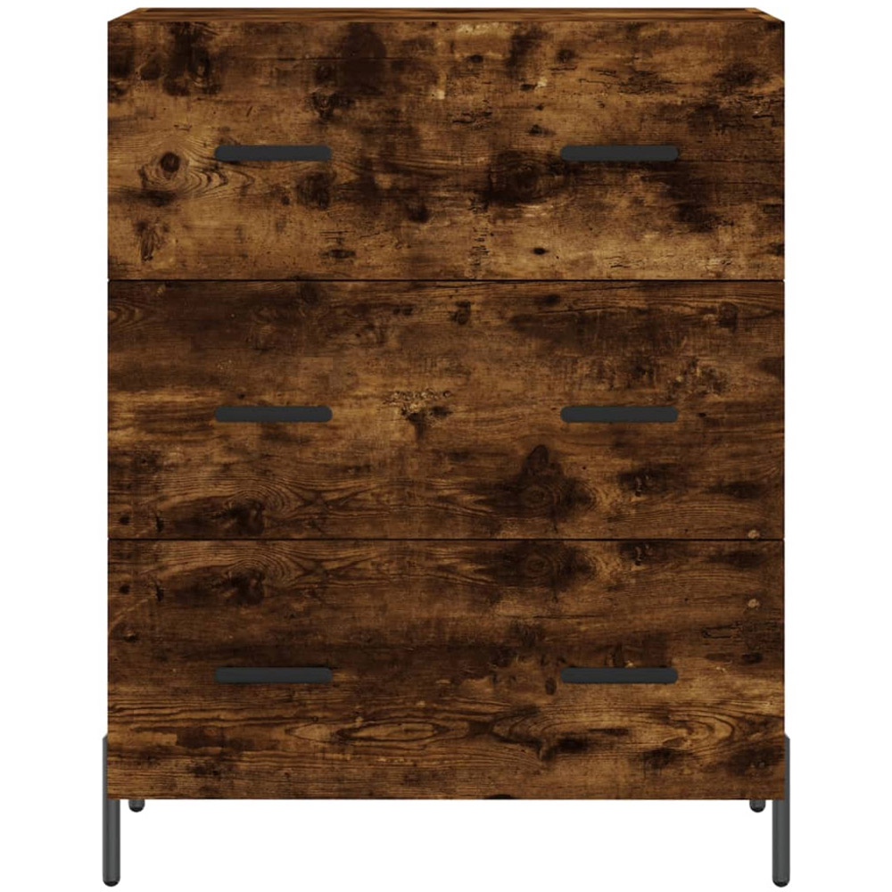 vidaXL 3 Drawer Smoked Oak Sideboard Image 5