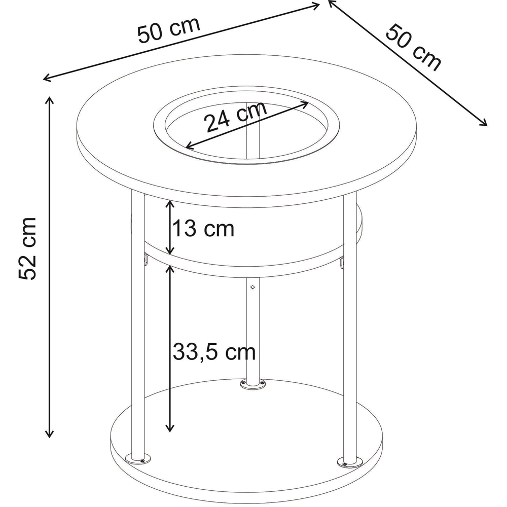Decortie Grova 3-Tier Dark Oak Effect Side Table Image 8