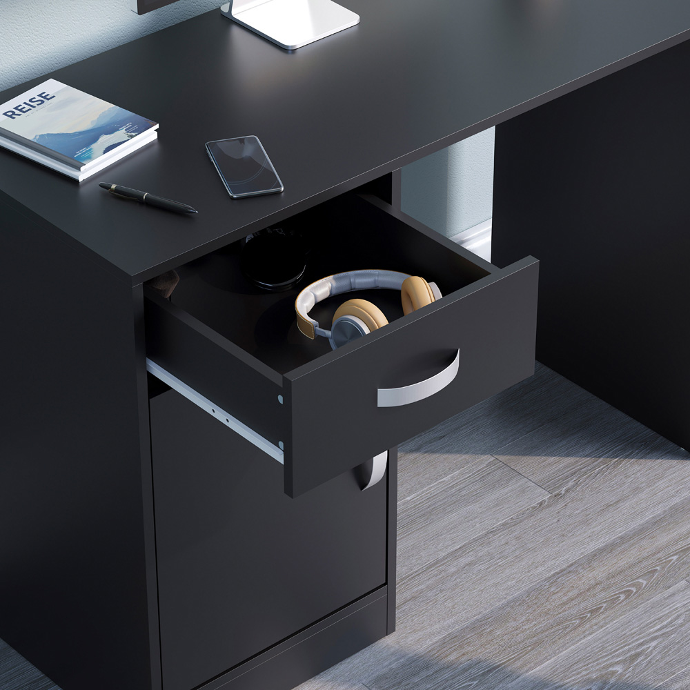 Vida Designs Hudson Computer Desk Black Image 7
