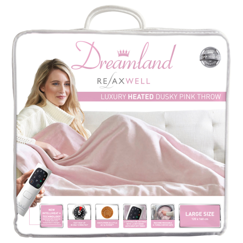Dreamland Snuggle Up Large Pink Warming Electric Blanket Image 6