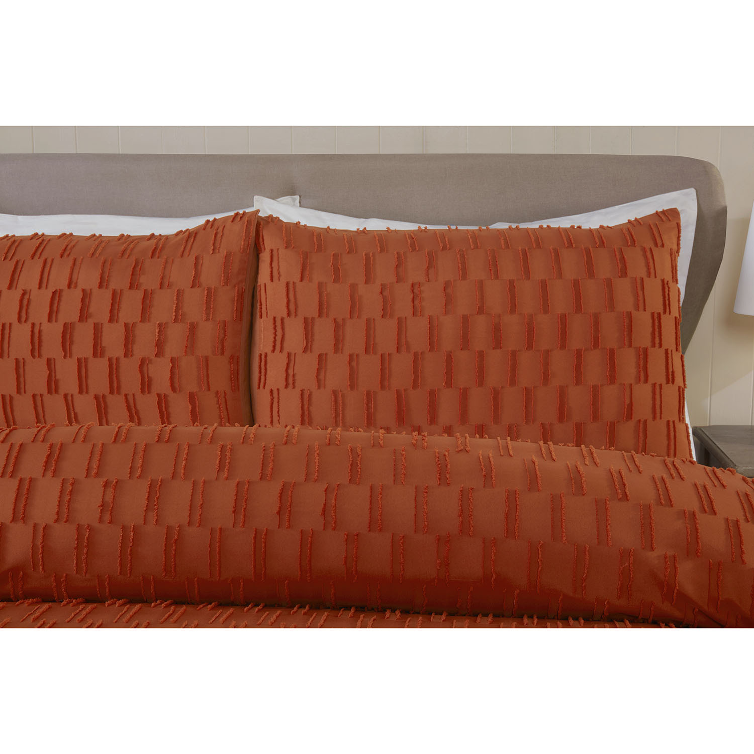 Copenhagen Rust Tufted Duvet Set - Rust / Double Image 2