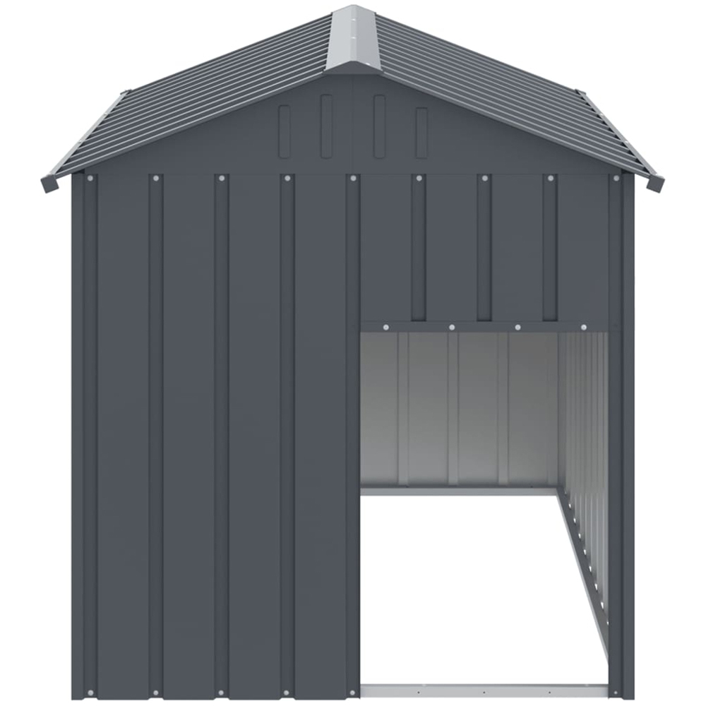 vidaXL Anthracite Galvanised Steel Dog House with Roof 117 x 153 x 123cm Image 2
