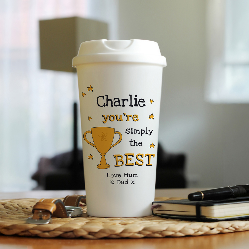 Personalised Memento Company Personalised Simply The Best Travel Mug 380ml Image 3