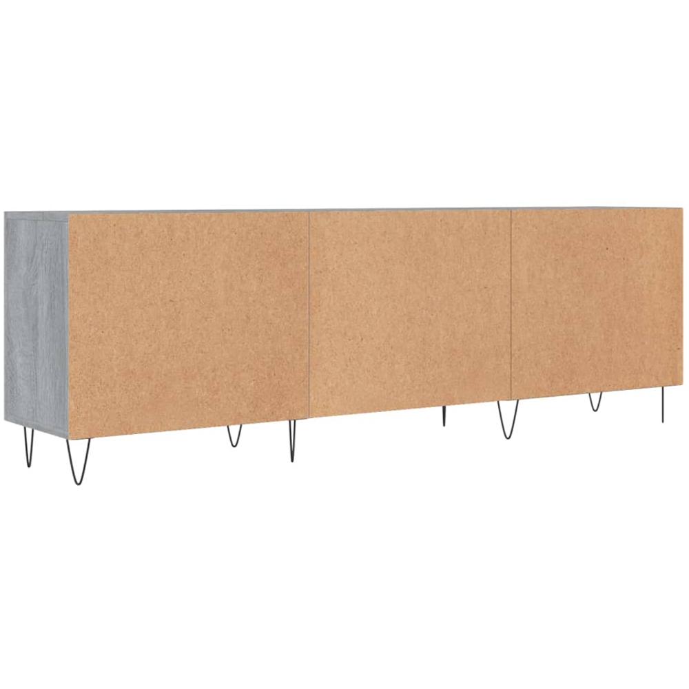 vidaXL 2 Door 2 Shelf Grey Sonoma TV Cabinet Image 6