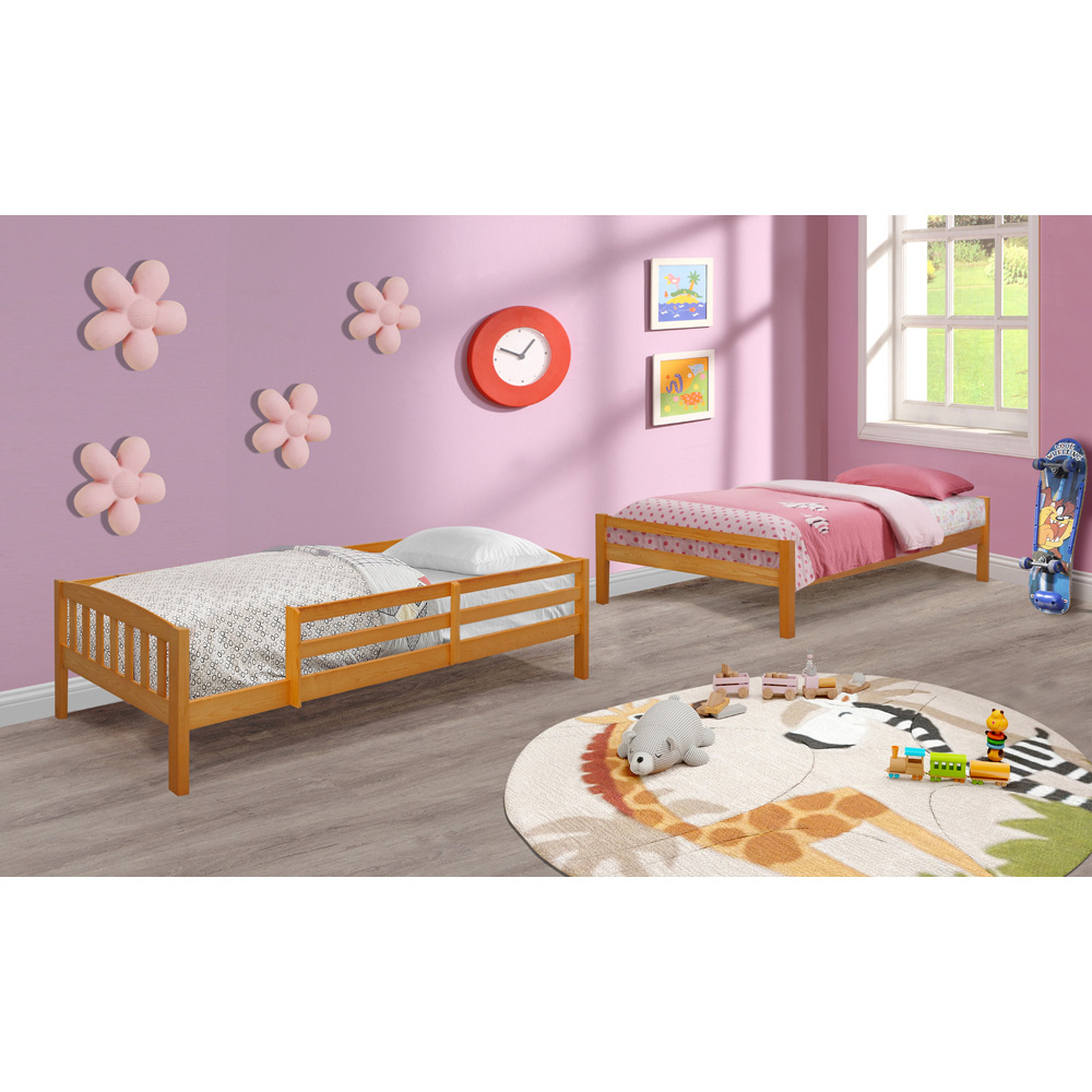 Comfy Living Caramel Detachable Wooden Bunk Bed Image 3