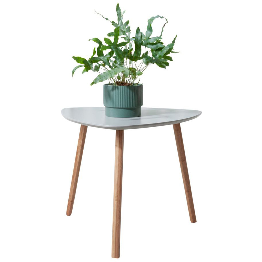 Noa and Nani Malme Light Grey and Natural Pine Side Table Image 2