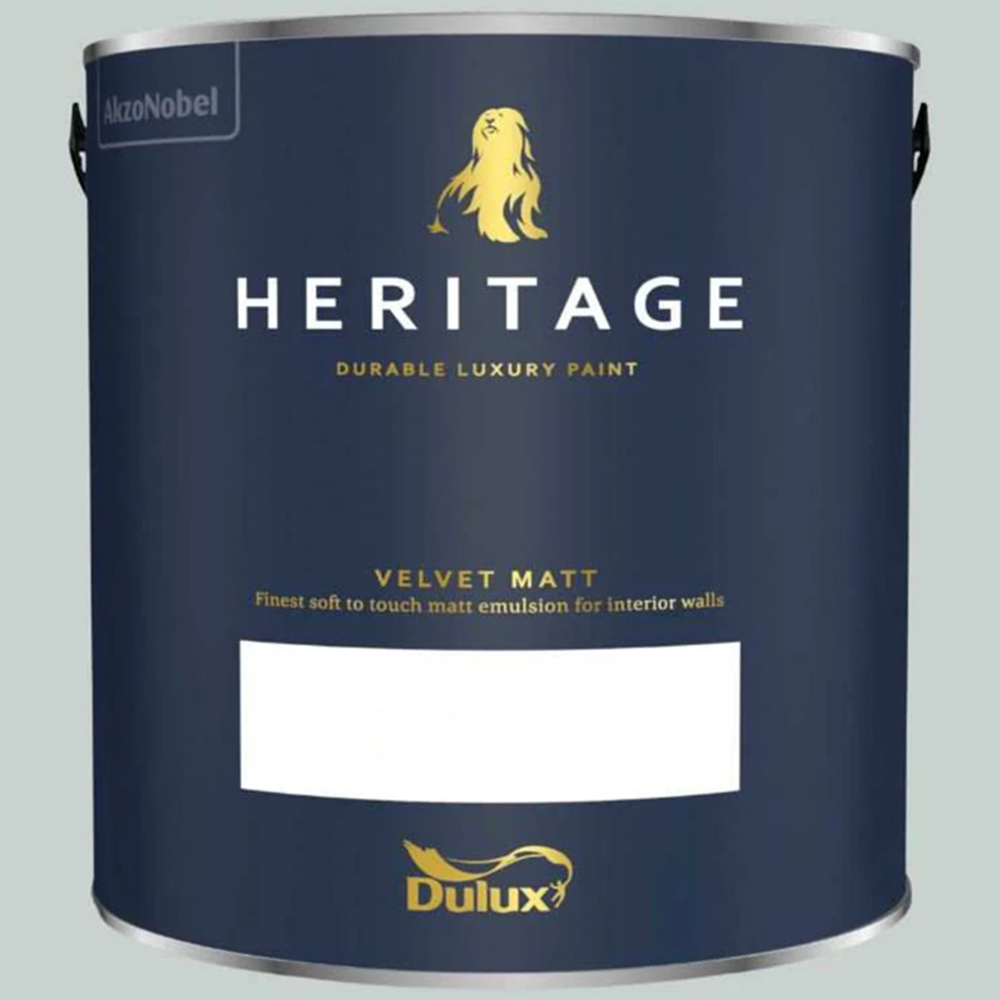 Dulux Heritage Walls and Ceilings Green Oxide Velvet Matt Emulsion Paint 2.5L Image 2