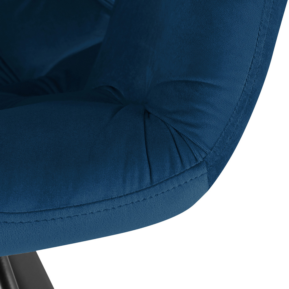 Dorel Elli Set of 2 Navy Blue Velvet Armchair Image 7