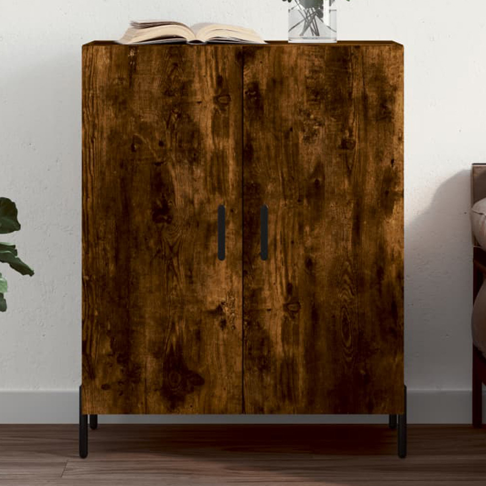 vidaXL 2 Door Smoked Oak Sideboard Image 1