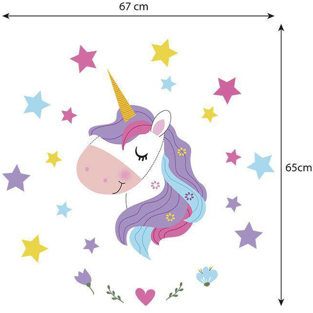 Walplus Kids Magical Unicorn Self Adhesive Wall Stickers Image 4