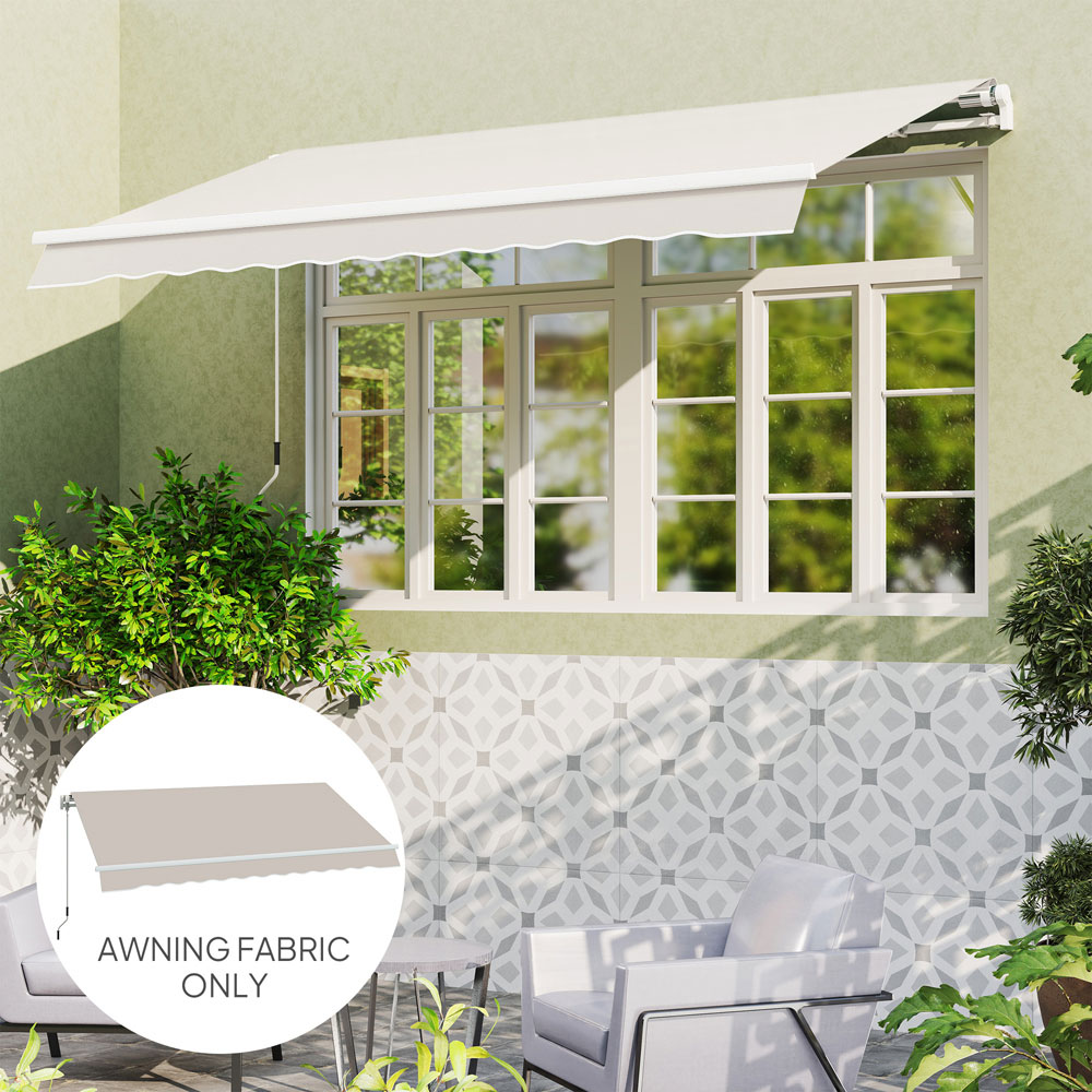 Outsunny Cream White Awning Replacement Canopy 3 x 2.5 m Image 4