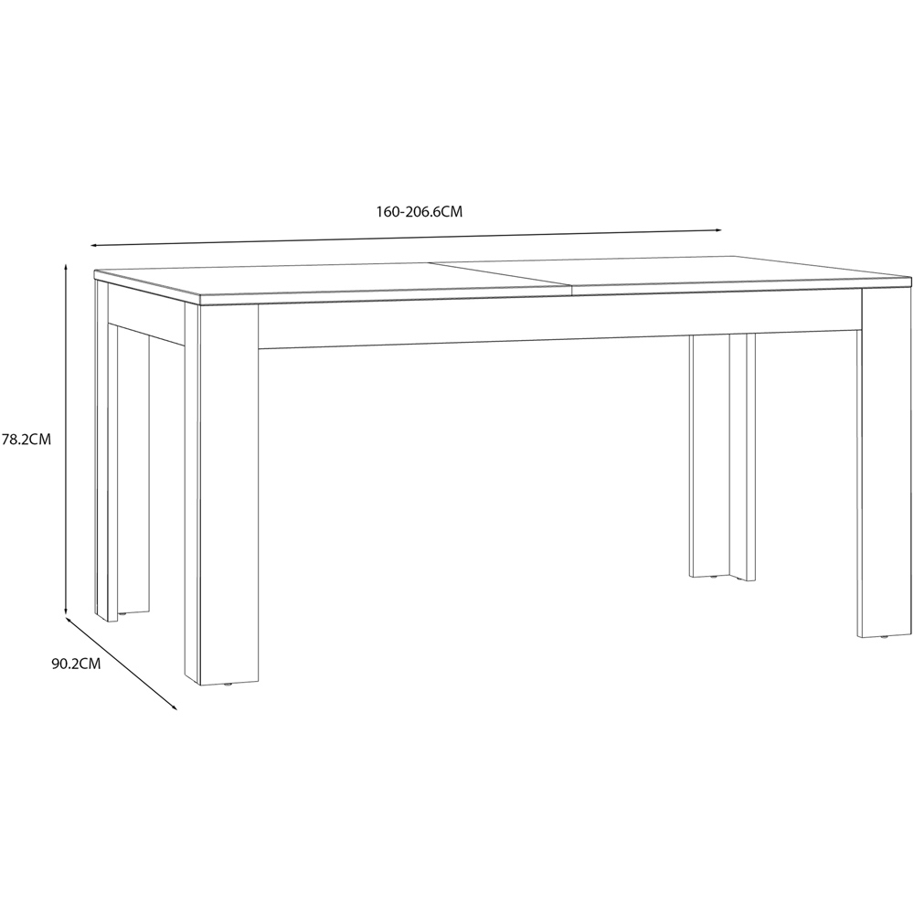 Florence Bohol 4 Seater Extending Dining Table Riviera Oak and Navy Image 7