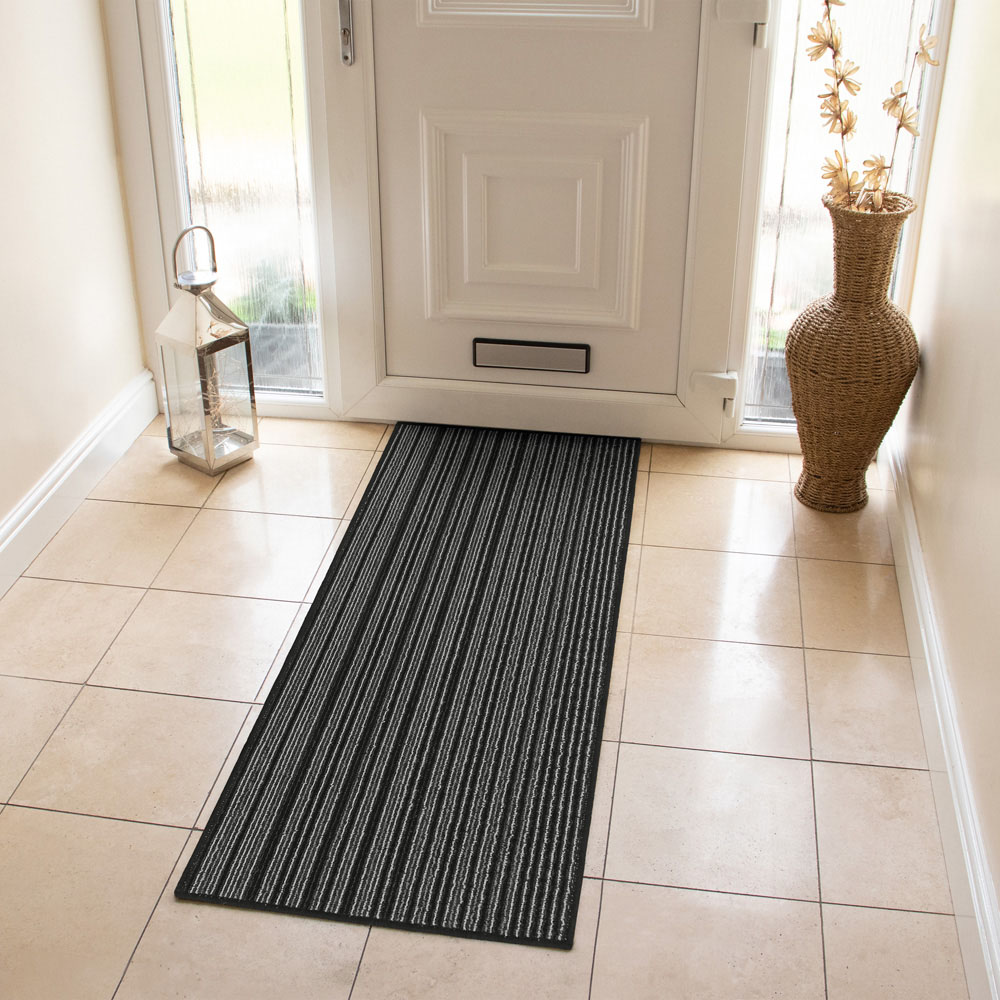 JVL Arona Black Indoor Washable Runner 57 x 150cm Image 2