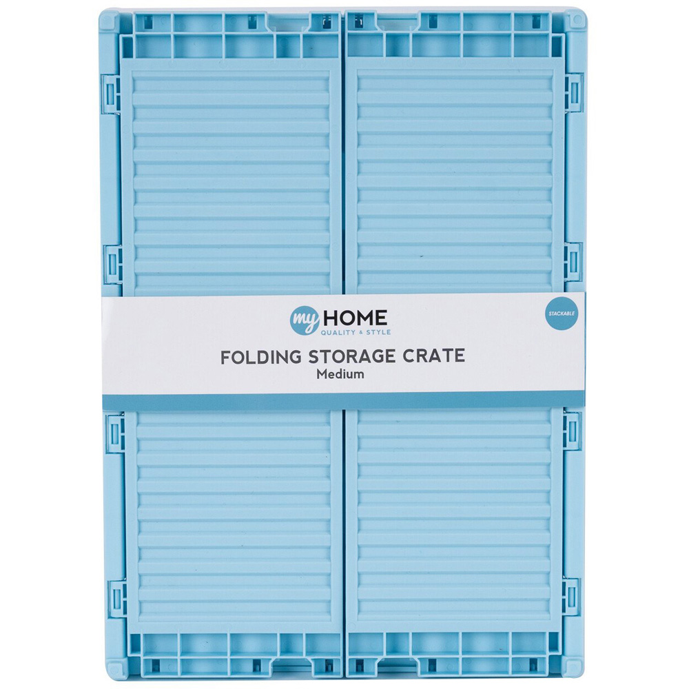 My Home Medium Ribbed Foldable Storage Crate Image 2