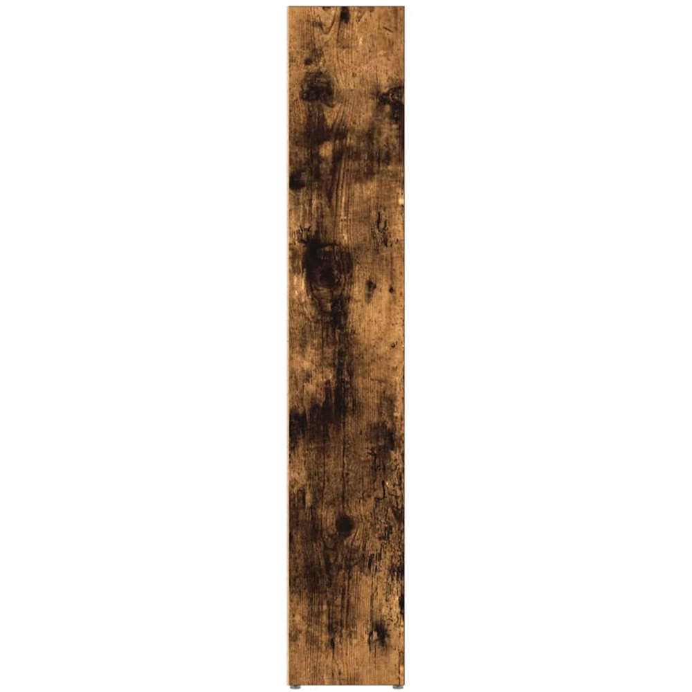 vidaXL 5 Shelf Smoked Oak CD Cabinet Set of 2 Image 6