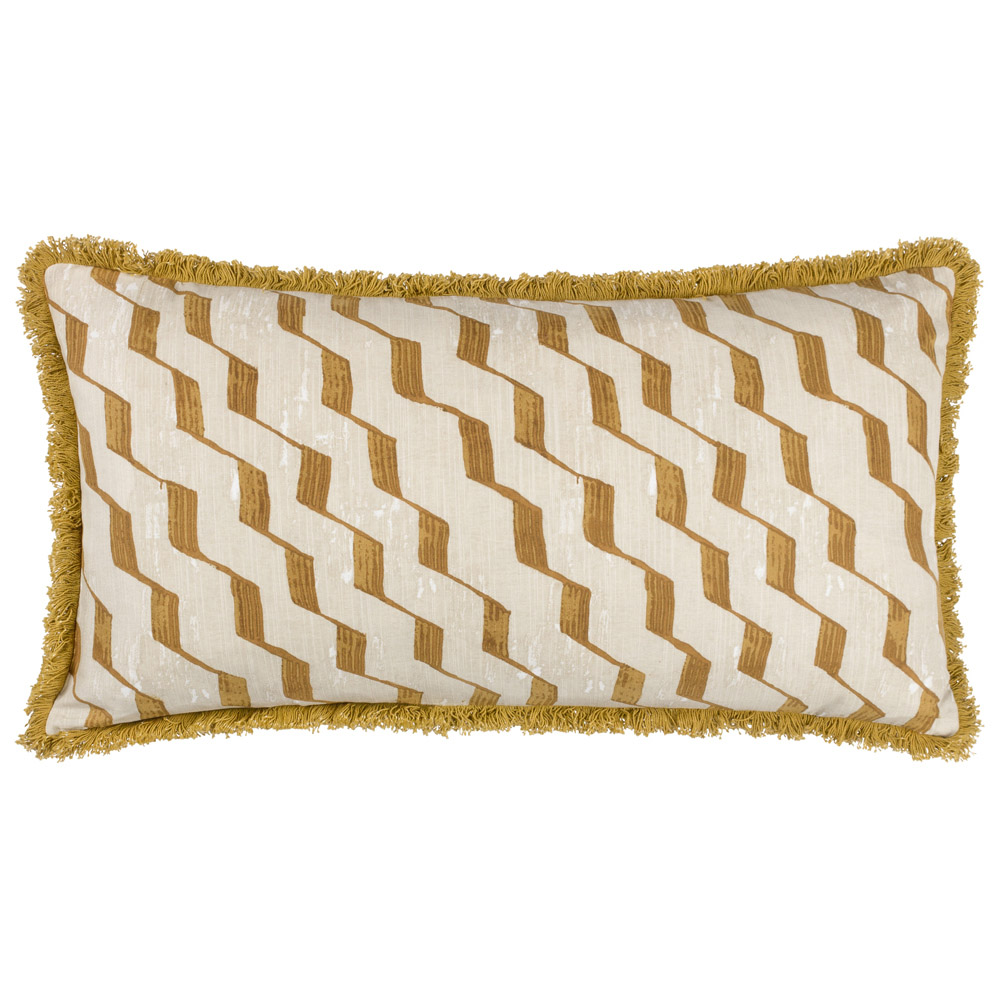 Hoem Zabine Honey Geometric Cushion Image 1