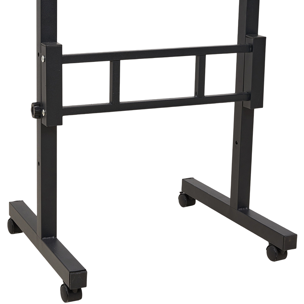 Living and Home Black Height Adjustable Mobile Desk with Lockable Wheels Image 4