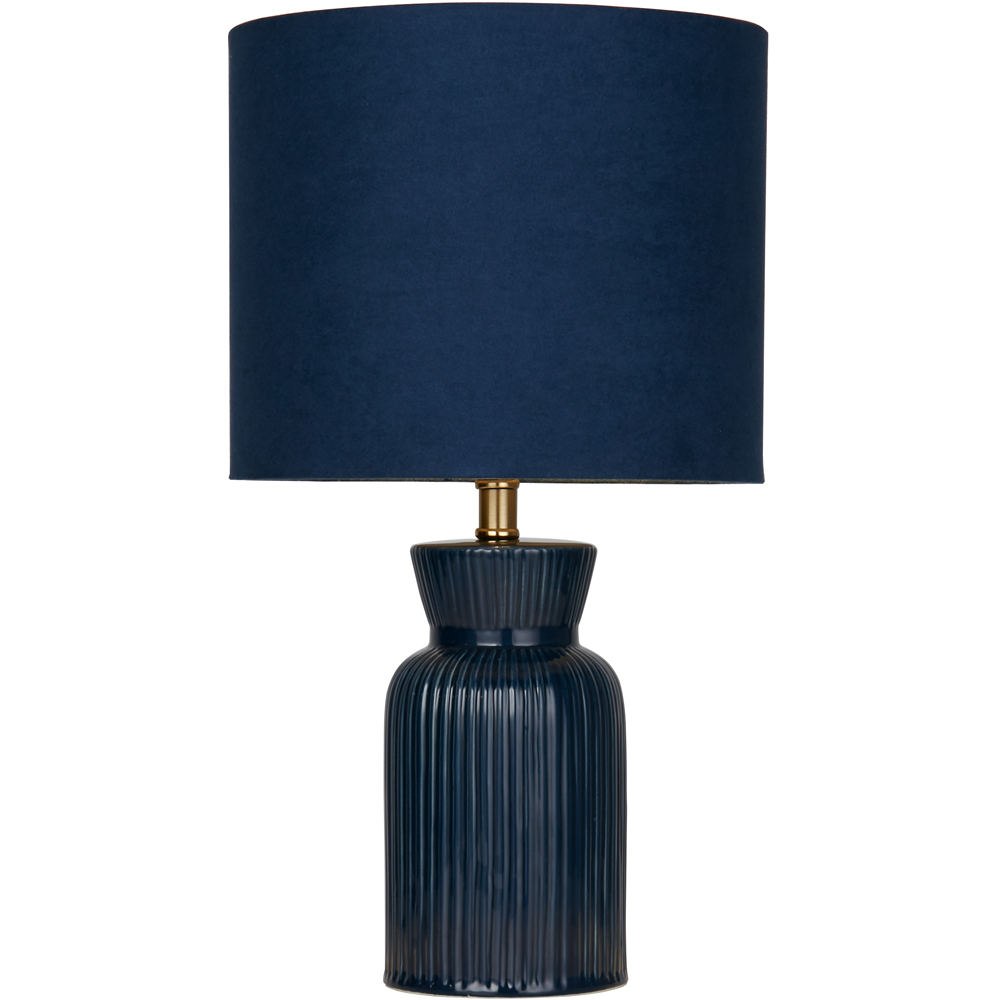 Lighting Collection Romero Blue Ceramic Table Lamp Image 3