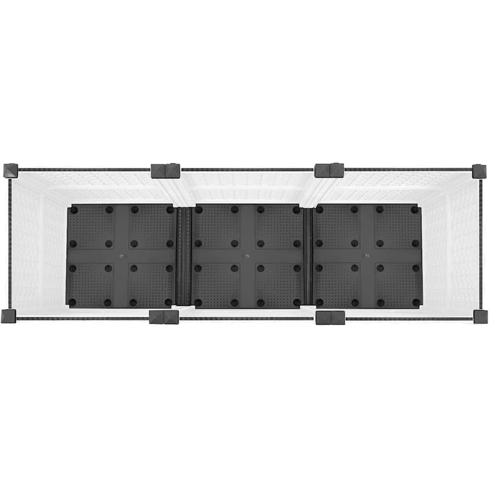 vidaXL White Polypropylene Raised Garden Bed 38 x 40 x 120cm Image 6