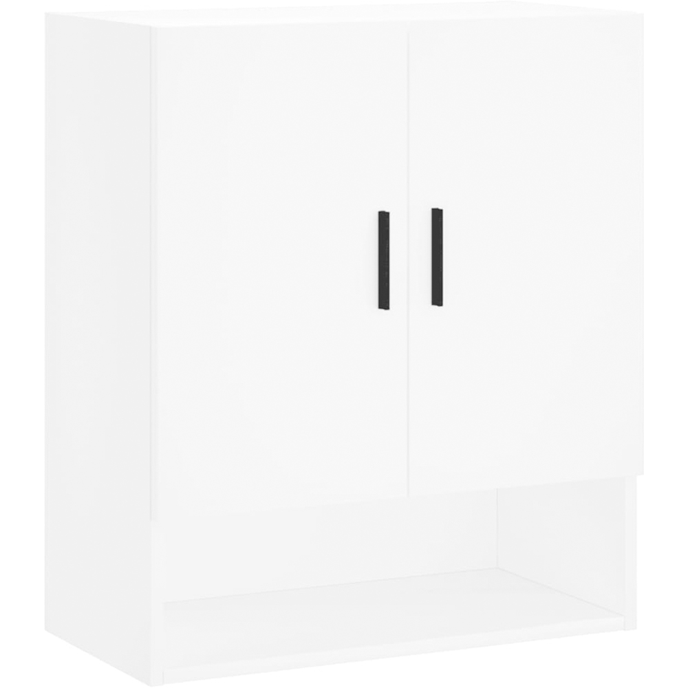 vidaXL 2 Door Single Shelf White Wall Cabinet Image 2