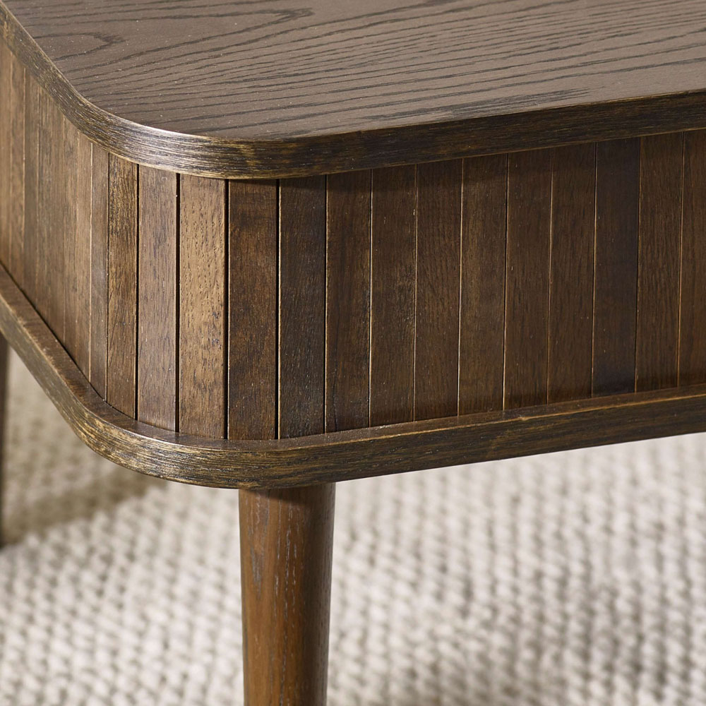 Julian Bowen Arya 2 Door Dark Oak Effect Fluted Coffee Table Image 8