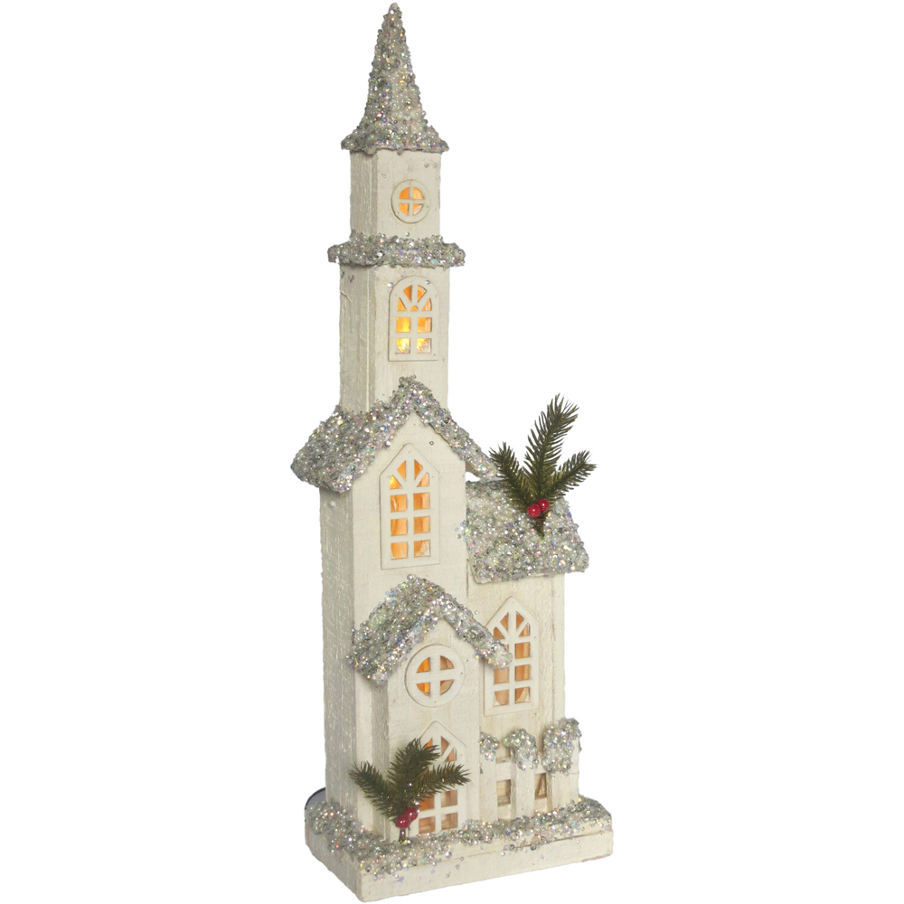 LED Glitter Church - White Image 3