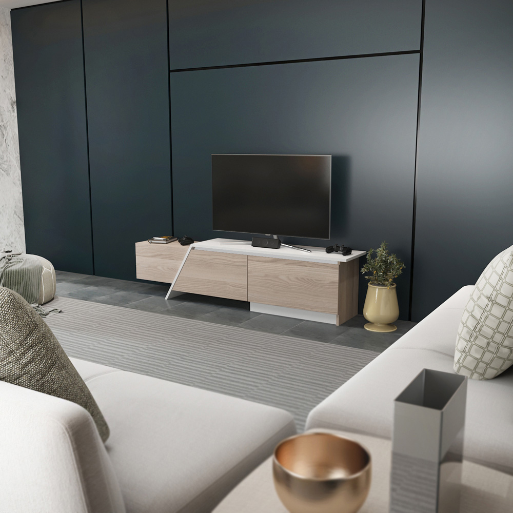 Decorotika Zonas 3 Door Cordoba and White TV Unit Image 5
