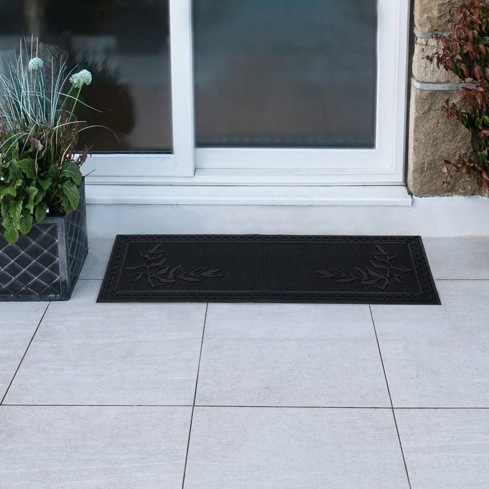 JVL Foliage Rubber Patio Scraper Doormat 45 x 120cm Image 2