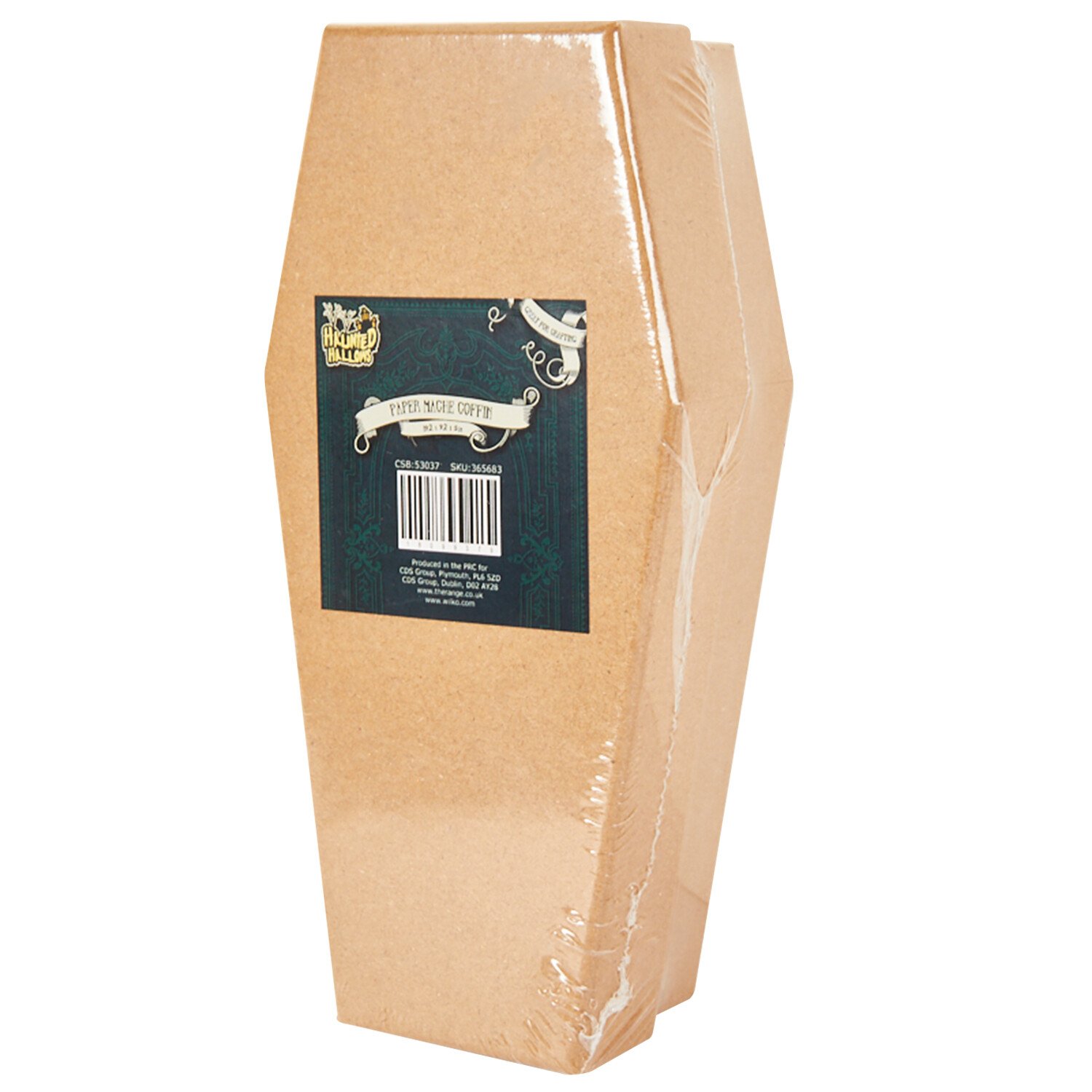 Paper Mache Coffin - Brown Image 2