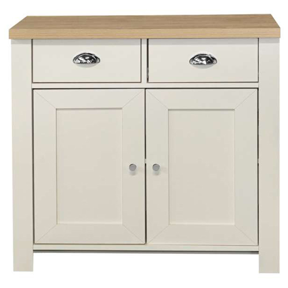 Highgate 2 Door 2 Drawer Cream and Oak Sideboard Image 3